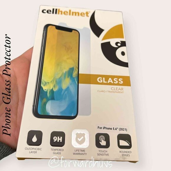 CellHelmet Tempered Glass Screen Protector for Apple 5.4” 12 & 13 Mini - Picture 4 of 6